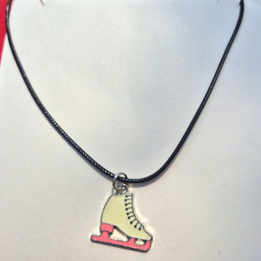 Ice Skate Pendant Necklace